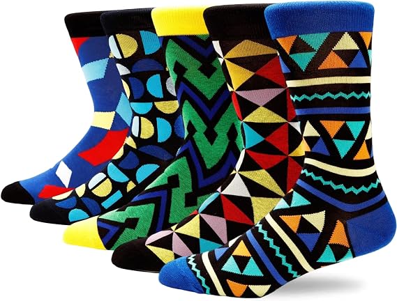 Colorful Funny Novelty Dress Socks for Men Women Teens Fathers Day Casual Fun Crazy Funky Graphic Crew Socks