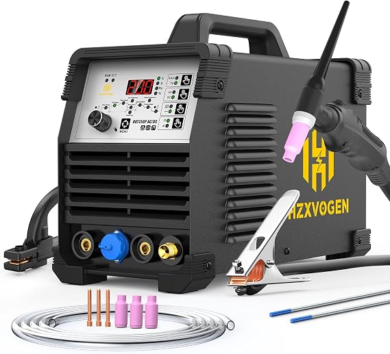 H HZXVOGEN HVT250P AC/DC TIG Welder 200A 6-in-1 Pulse HF Aluminum