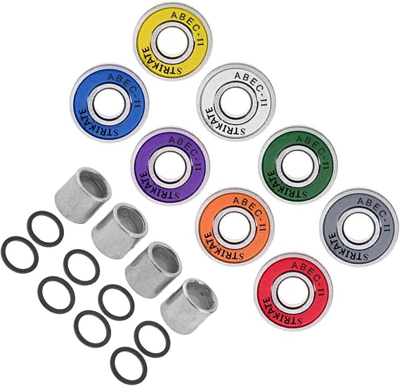 Skateboard Bearing ABEC-11 High Carbon Steel Durable Stable Dustproof Performance Skateboard Bearings ABEC-11 Skates Wheel Roller Anti-corrosion Ball Bearings Wheel Parts