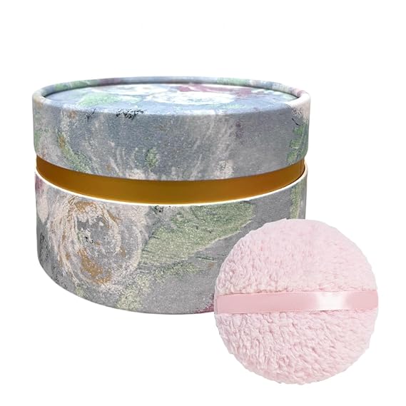 Large 6'' Body Powder Puff with Storage Container(Ocean Blue)