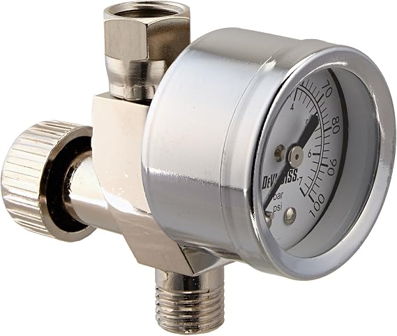 DeVilbiss DV803236 AUTOMOTIVE REFINISHING HAV-512 AIR ADJ VALVE & 100PSI GAUGE