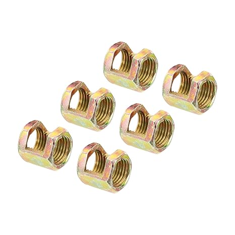 PATIKIL 1/4-18 Hex Coupling Nut, 6 Pack Female Thread Connector 20mm Hexagonal Sleeve Nut Rod Bar Stud Tube Joint Hardware for Lamp Repair DIY
