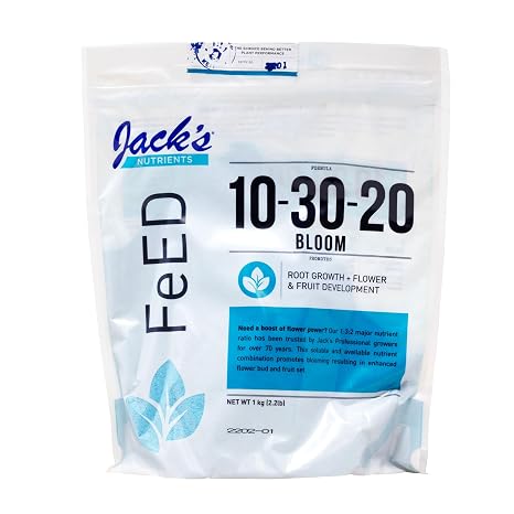 Jack's Nutrients 10-30-20 Bloom Water-Soluble Fertilizer, 2.2lb