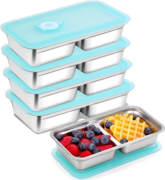4PCS Reusable Snack Containers with Lids Dishwasher Safe for Nuts