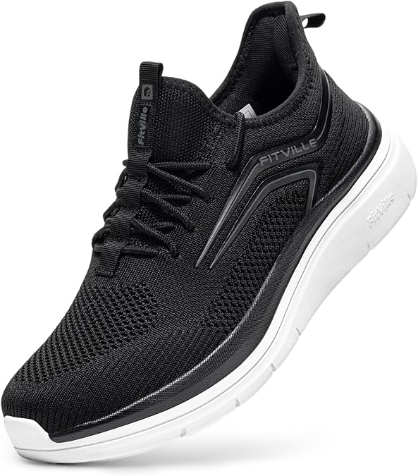 FitVille Mens Extra Wide Trainers Mesh Sneakers