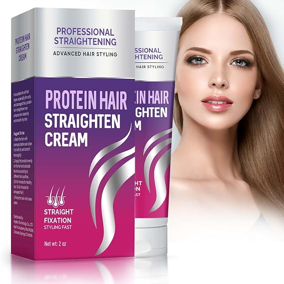 Lovely Bamboo Hair Straightener Cream, Silk & Gloss, Protein Correcting, Nourishing & Fast Smoothing for All Hair Types