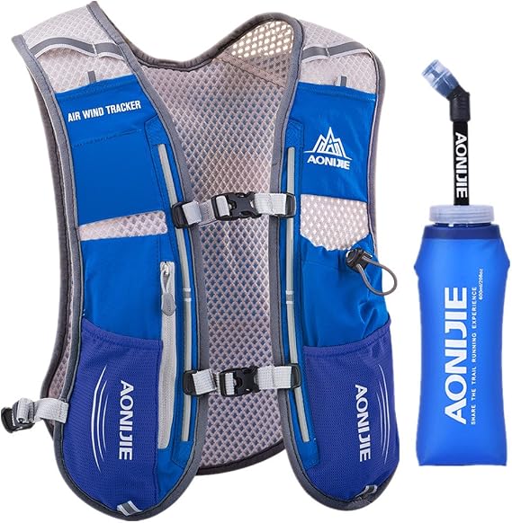 Lovtour Premium Running Race Hydration Vest Pack for Marathon, Cycling, Hiking with Soft Water Bottle As Gift