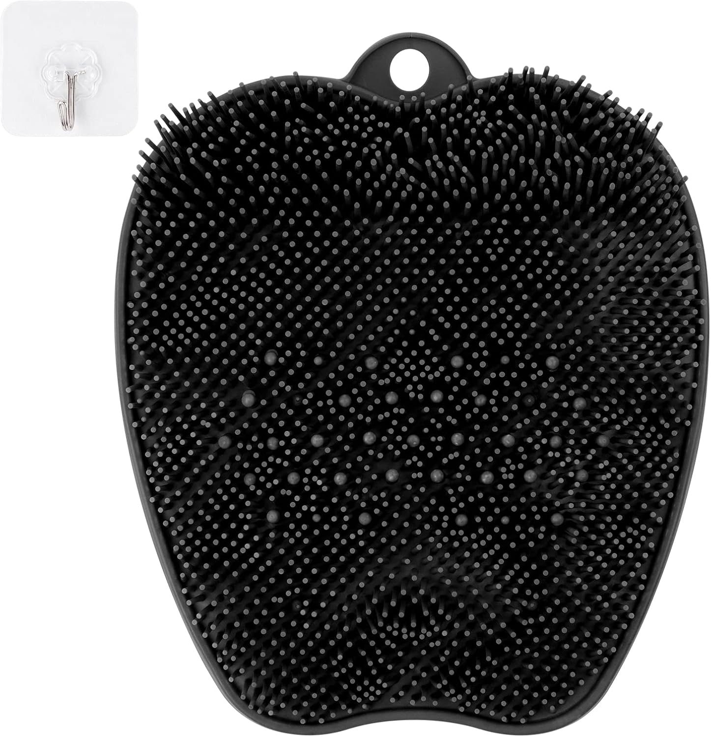 ACWOO Foot Scrubber for Shower, Cleaner Massager Mat with Non-Slip Suction Cups, Shower & Bath Care, Exfoliation, Spa, Circulation Reduces Pain (Black), 1.0 count