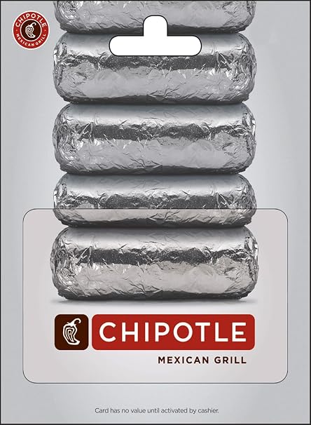 Chipotle Physical Gift Card
