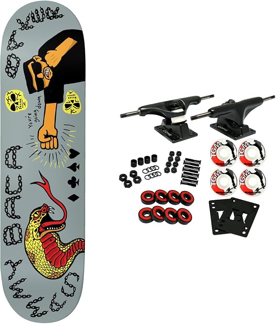Baker Skateboard Complete Sammy Baca Going Down Grey 8.25" x 31.875"
