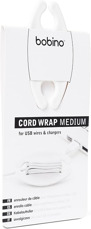 Bobino Cord Wrap : Medium/White - Cable & Wire Management