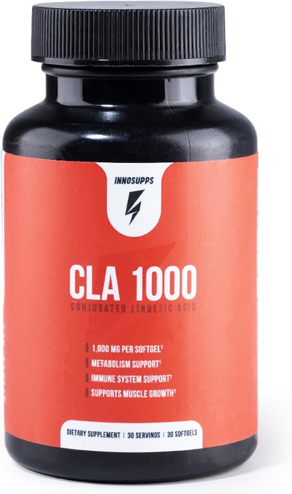 InnoSupps CLA 1000-1000mg CLA Supplements - Supports Metabolism, Lean Muscle Recovery, Growth, Stamina, and Immune Health - Premium Conjugated Linoleic Acid Softgels - 30 Day Supply