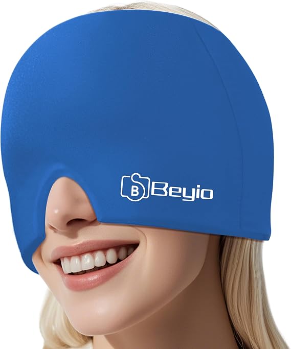Migraine Cap, All Around Gel Covered Reusable Headache Cap, Cold Cap