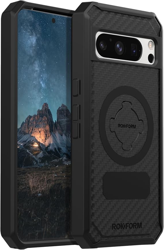 Rokform - Google Pixel 8 Pro Case, Rugged Series, Magnetic Pixel Pro 8 Case, Drop Tested Armor (Black)