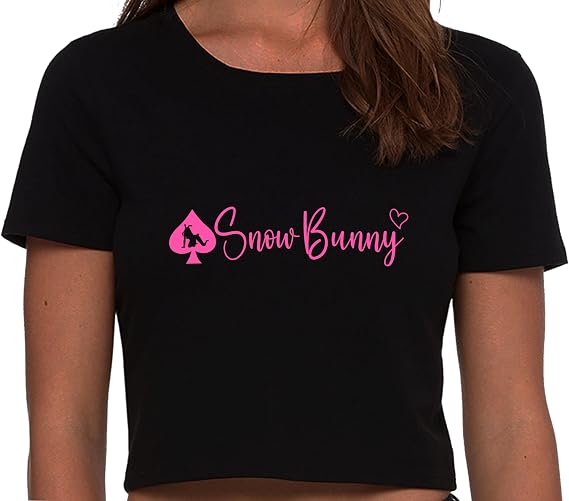 Knaughty Knickers Snow Bunny for Queen of Spades BBC Lover Hot Wife Bull Rider Black Crop Top Adult Flirty Fun