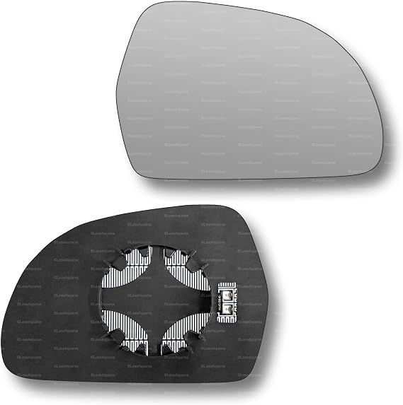 Less4spares Replacement Wing Mirror Glass Right Compatible with Audi Q3 2011-2018 CLIP-ON Driver Off side Heated Convex