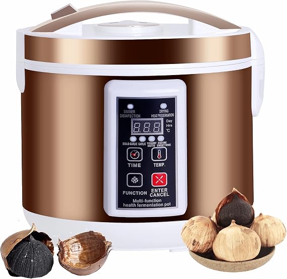 Black Garlic Fermenter Automatic Intelligent Ferment Box 6L 7-Day Rapid Fermentation Black Garlic Sweet Rice Wine Maker Natto Maker Yogurt Pot (110V)