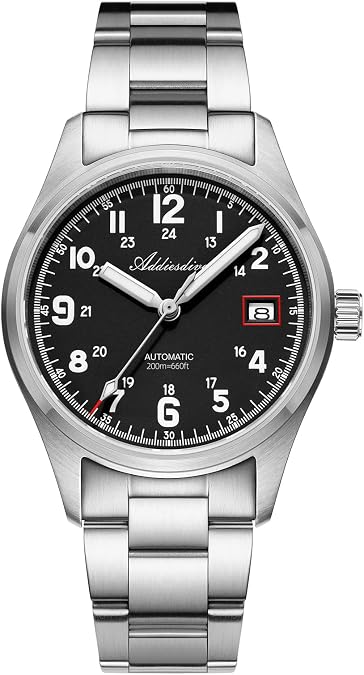 ADDIESDIVE Automatic Watches for Men Stainless Steel Diver 200 M Luminescent Analog Business Casual Dress Watch Men