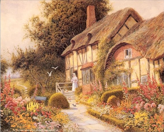 DSC Ann Hattaway's Cottage - Artist is Arthur Claude Strachan - Paper Tole 3D Decoupage Craft Kit Size 8x10 inches K8-132