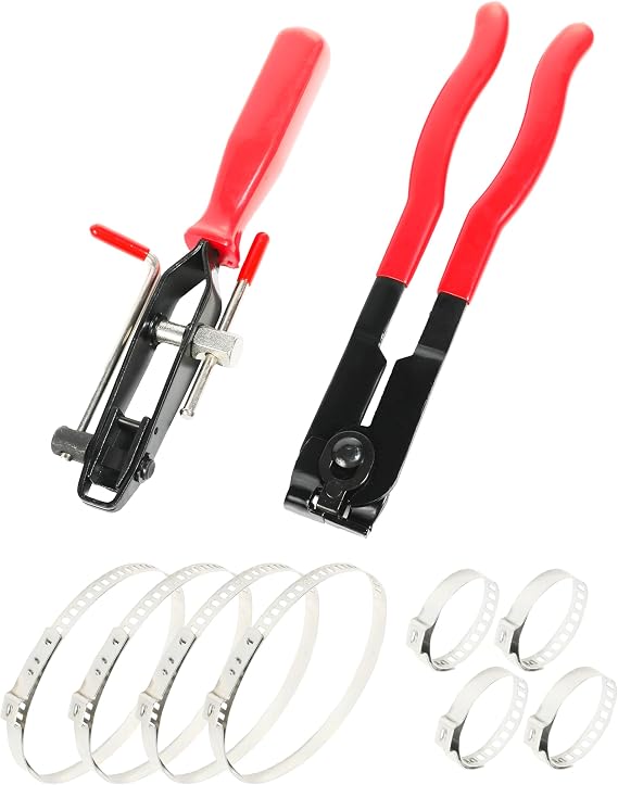 RACOONA CV Boot Clamp Tool Kit, Car Accessories, Automotive Hose Axle Plier with 8pcs CV Boot Clamps