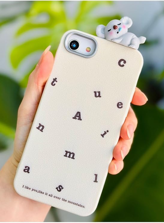 Go Aksesuar Iphone6-7 - 8 - SE 2020 - SE 2022 ile Uyumlu Koala 3d Oyuncak Figürlü Tasarım Kılıf