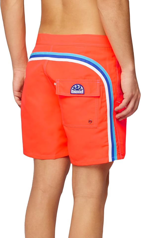 SUNDEK Mens Fixed Waist Boardshort, Swim Trunks 16" Length 7.5" Inseam