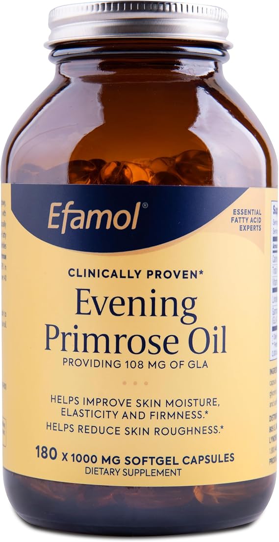 Efamol Evening Primrose Oil, 1000mg, 108mg GLA, Skin Health, 180 Softgels