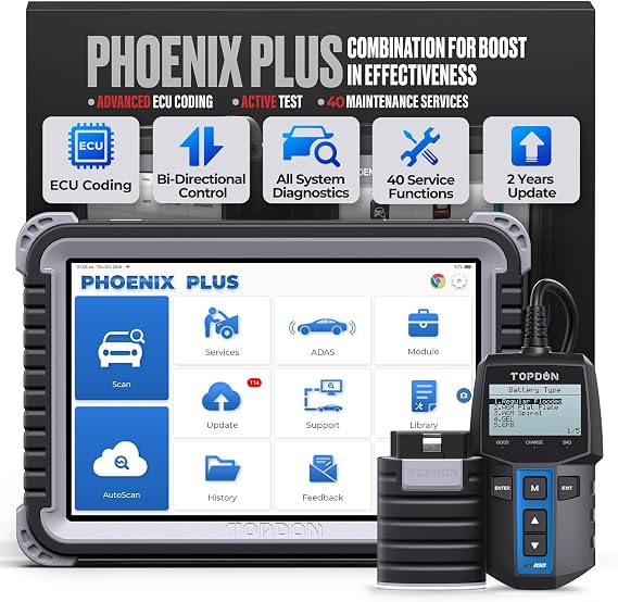 TOPDON Phoenix Plus 2 Bidirectional Scan Tool, OE-Level Full Diagnosis