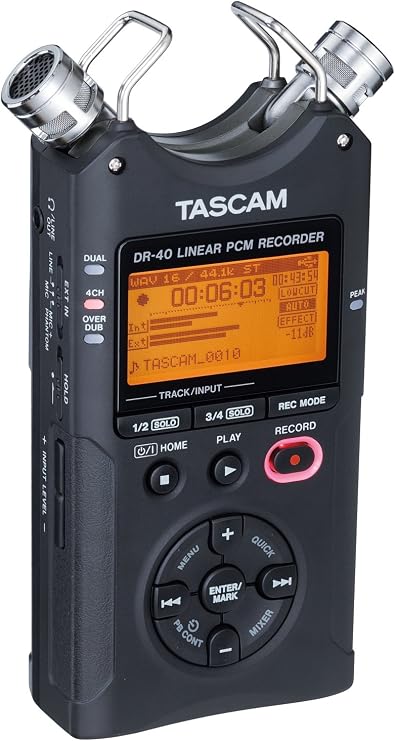 Tascam, 4 AD Converter, usb2.0, Black, DR-40
