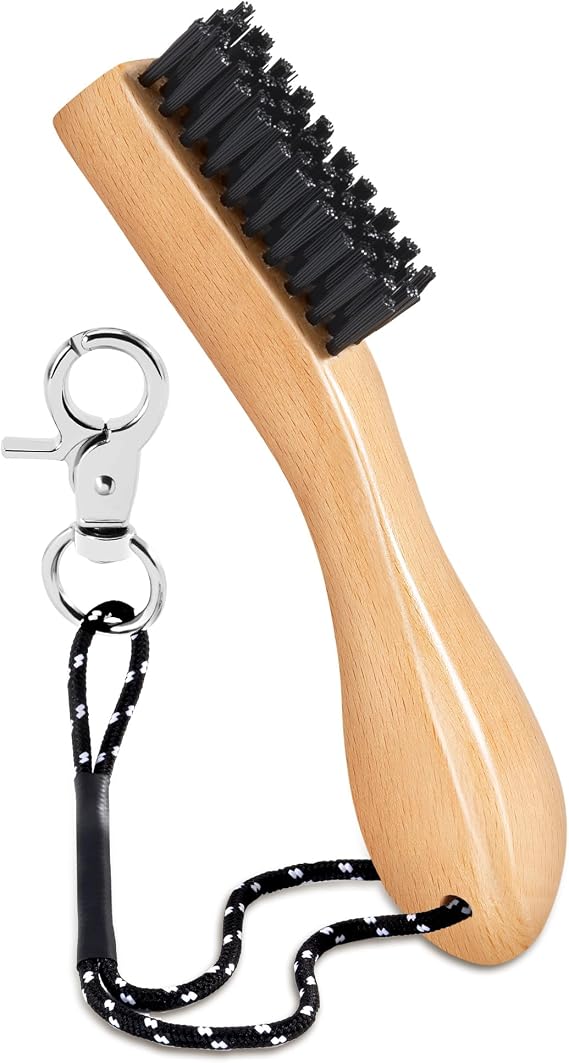 Belongtous Golf Clubs Scrub Cleaning Brush: Golf Accessories for Men Women Golfers - Nylon Bristle Beech Wood Brush Groove Cleaner with Nylon Rope & Hooks