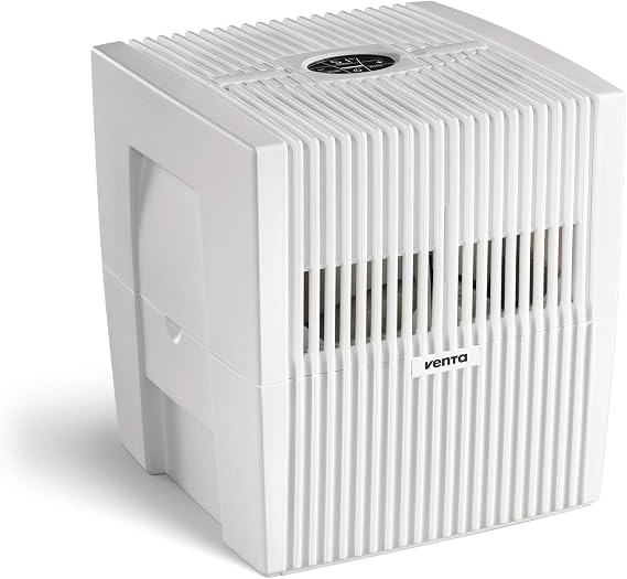 Venta LW25 Comfort Plus Humidifier in White - Filter-Free Evaporative Humidifier for Spaces up to 485 ft2