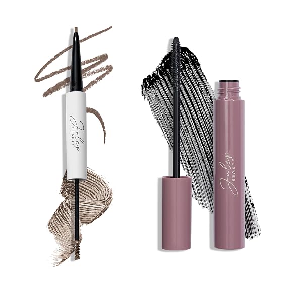 Julep Brow 101-2-in-1 Eyebrow Pencil and Tinted Brow Gel - Taupe - Waterproof - All Day Hold - Fill Define and Shape Brows + Length Matters Buildable Lengthening Lash Mascara Black