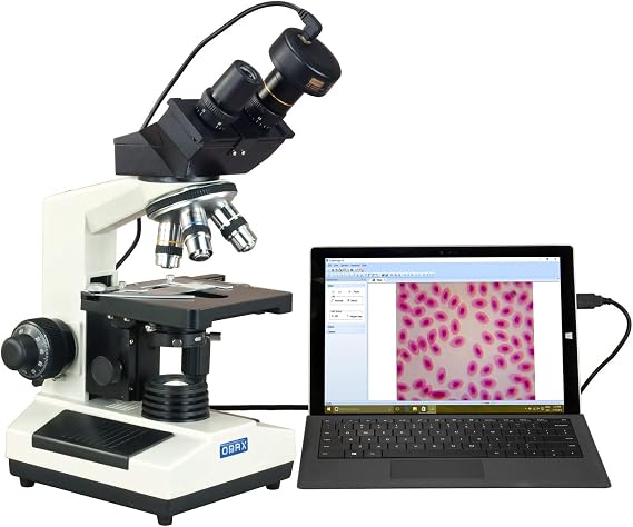 OMAX Phase Contrast Compound Biological Binocular Microscope 40X-1000X with 9.0MP USB Camera