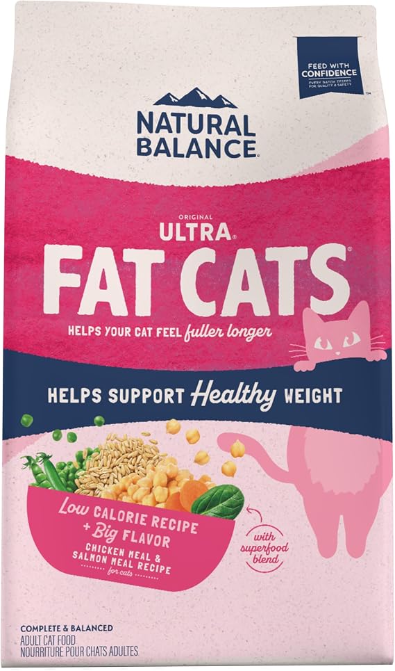 Natural Balance Fat Cats Dry Cat Food, Chicken & Salmon Meal, 6 lb
