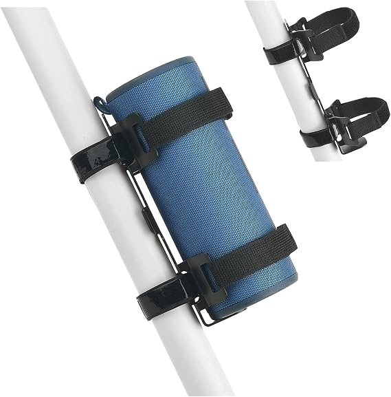 Portable Speaker Mount for Bike Golf Cart UTV Boat Railing, Metal Speaker Mount Strap Holder Attachment Accessory Holder Bar Rail for JBL Flip 4/5/6