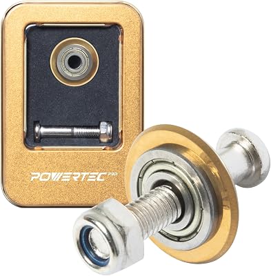 POWERTEC PRO Tungsten Carbide Scoring Wheel with Gold Titanium Coating - 22mm Tile Cutting Wheel with Screw for Manual Tile Cutters, Porcelain, Ceramic & Glass Tile 72089