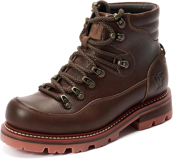 Men's Chukka Boots Waterproof Leather Goodyear Welt Mid Chukka Boots Lace-Up Outdoor Mountaineering Work Boots