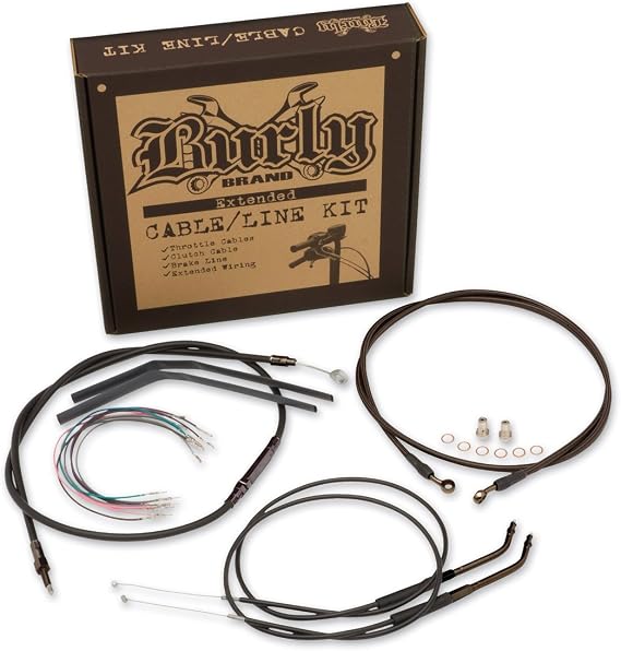 Burly Brand Black Clubman Bar Cable/Brake Kit B30-1099