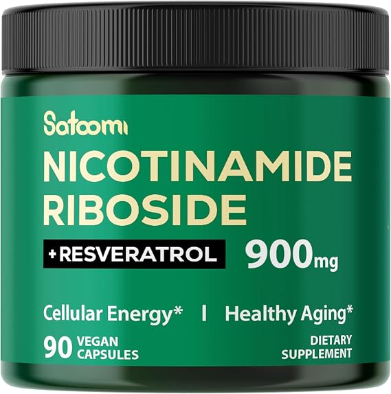 Satoomi NAD Supplement with Liposomal Nicotinamide Riboside 900 mg NR, Resveratrol, Quercetin - 90 Count