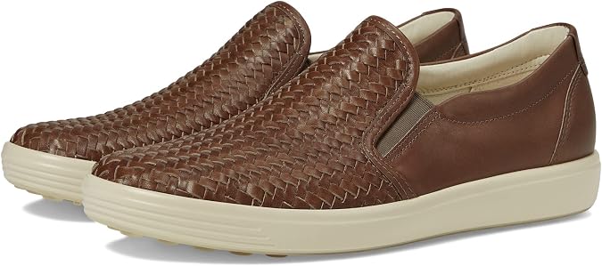 ECCO Soft 7 Woven Slip ON 2.0, Taupe, 6-6.5