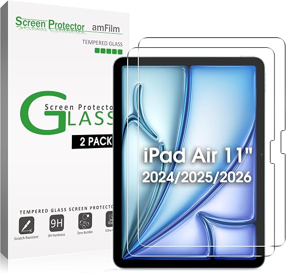 amFilm Screen Protector for iPad Air 11 OLED M2 M3 M4 2024 2025 2026 Model
