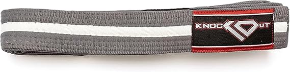 KO Sports Youth Brazilian Jiu Jitsu Gi Belt for Kids Ages 4-18, M00-A6