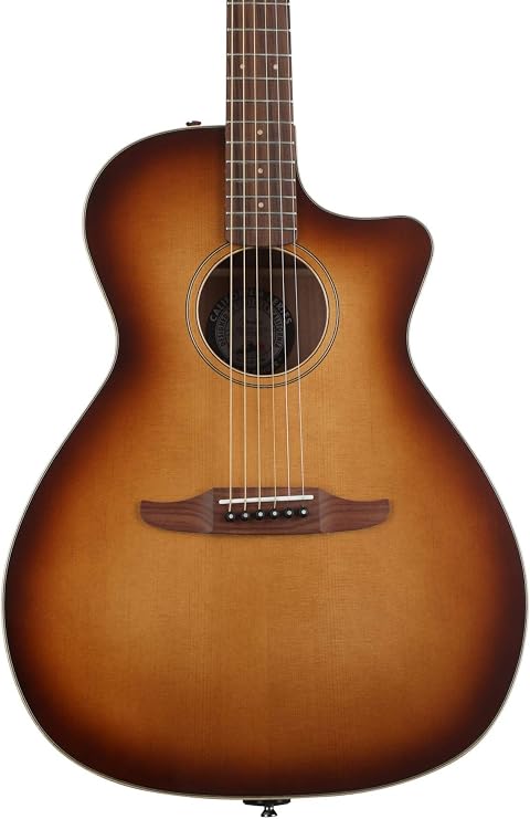 Fender Newporter Classic Acoustic Guitar, Aged Cognac Burst, Pau Ferro Fingerboard, with Gig Bag
