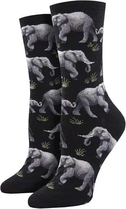 Socksmith Raising A Herd Black 9-11 (Women's Shoe Sizes 5-10.5)
