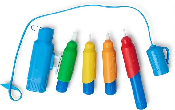 Melissa & Doug Water Wow! Pen Pack - 4 Color-with-Water Pens, Sprayer, Tether Cap