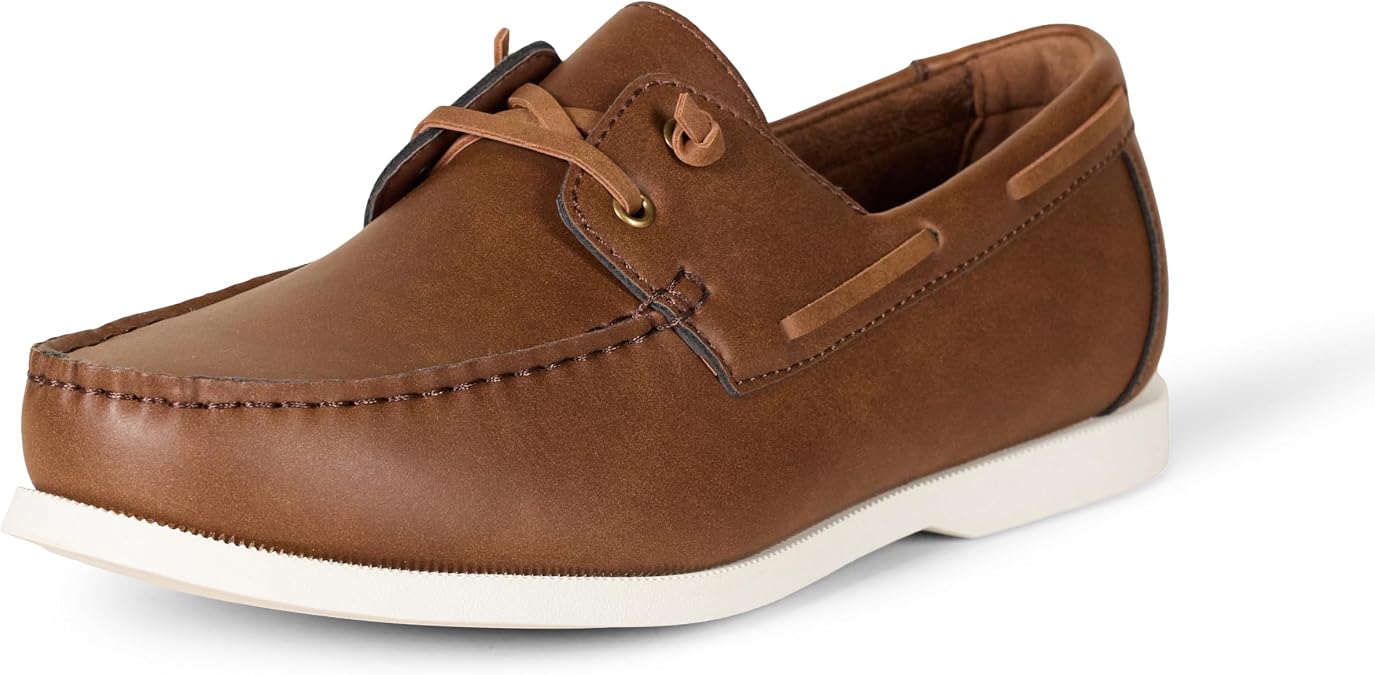 Amazon Essentials Men's Slip-On Boat Shoes with Ventilation, Non-Slip Sole, Cushioned Insole