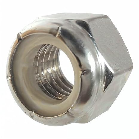 BCP Fasteners 3/8-16 Stainless Steel Nylon Insert Hex Lock Nuts, 25 Pack