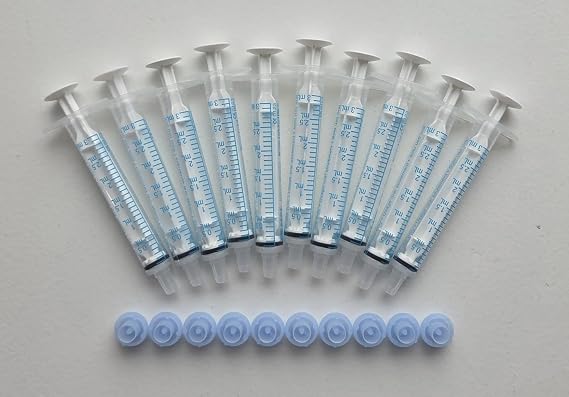 BAXA ExactaMed Oral Liquid Medication Syringe 3cc/3mL 10/PK Clear Medicine Dose Dispenser With Cap Exacta-Med BAXTER Comar Latex Free