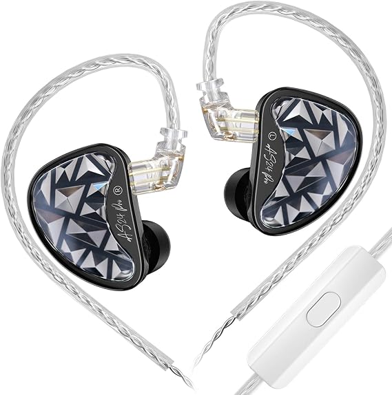 KZ AS24 Pro in Ear Monitor Headphones, HiFi Bass Noise Isolation Earphones, 12 Balanced Armature Drivers IEM Wired Earbuds (with Microphone, Standard Version)