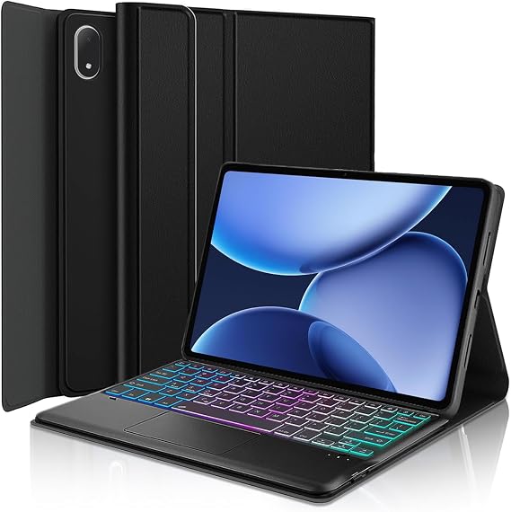 Touchpad Keyboard Case for OnePlus Pad 3 13.2 Inch (2025), 3-Zone Backlight Detachable Wireless Trackpad Keyboard with PU Premium Folio Case for 13.2 OnePlus Pad 3 2025 Tablet